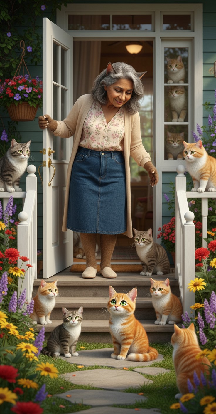 The Old Lady and the Stray Cat