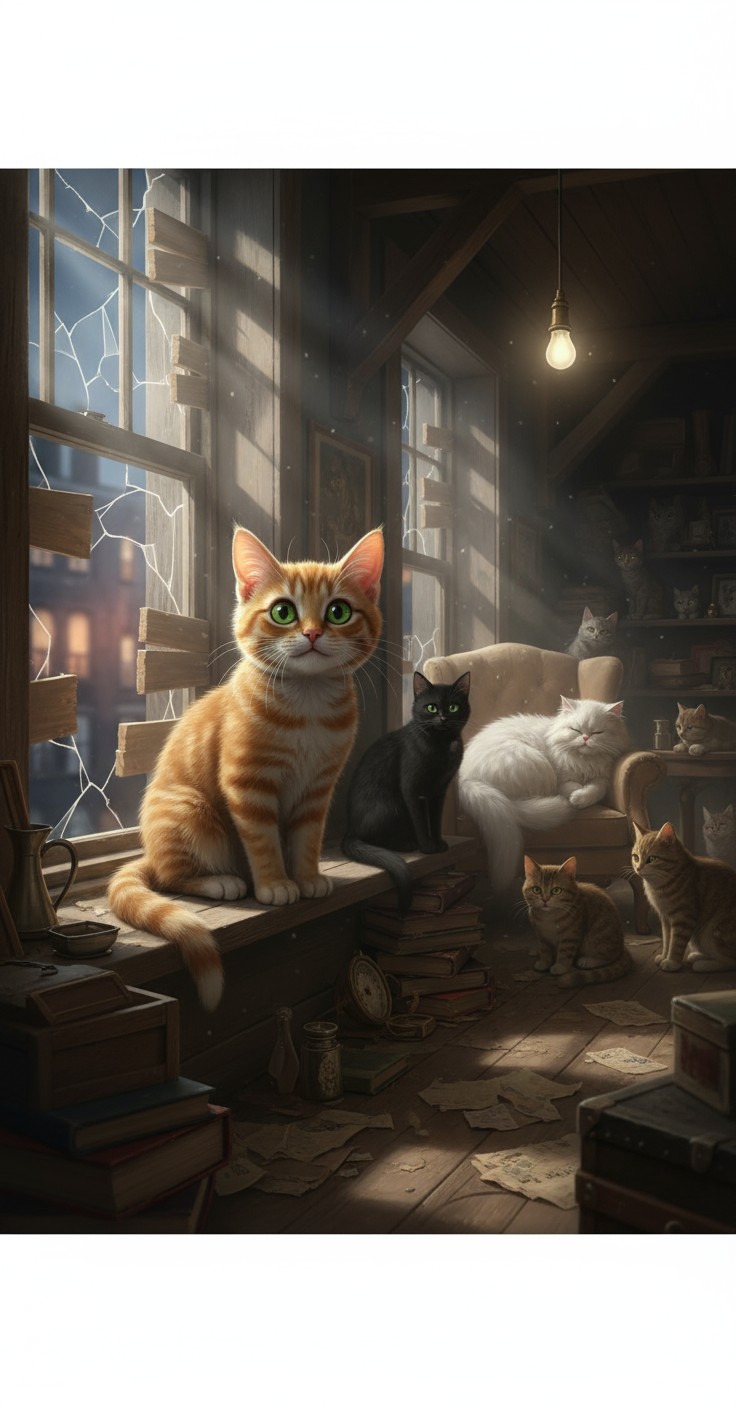The Cat with a Secret Mind: A Feline Adventure in Hiding