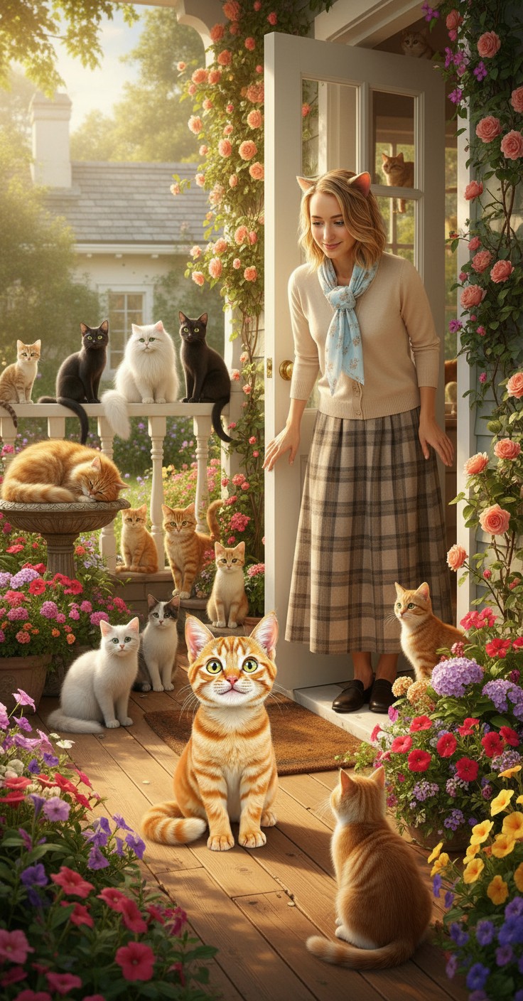 An Unexpected Friendship: The Old Lady and the Stray Cat