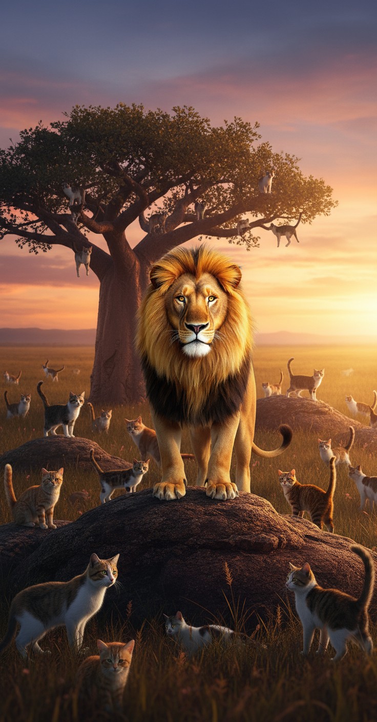 The Lion and the Cat: A Moral Tale