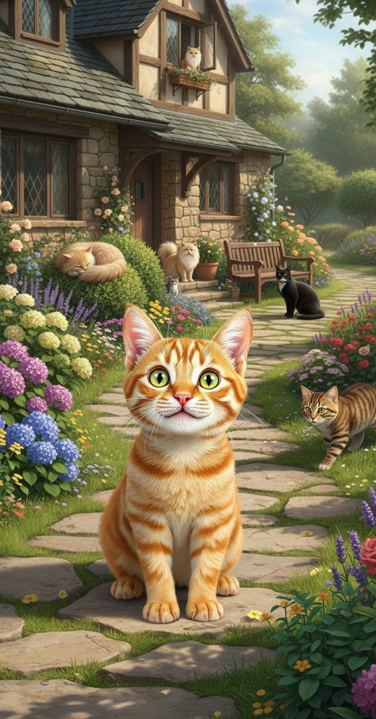 A New Feline Friendship: The Old Lady and the Stray Cat