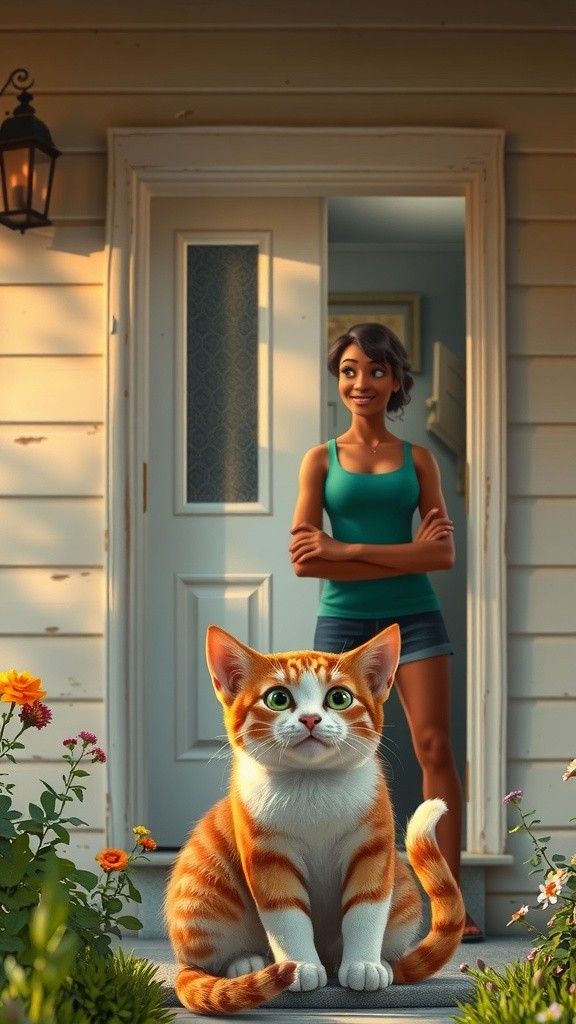 A New Beginning: The Old Lady and the Stray Cat