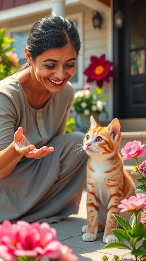 From Stray to Family: The Old Lady and the Cat