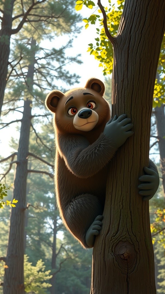 A Bear Stuck in a Tree