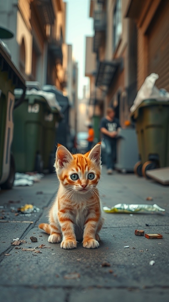 The Hungry Orange Cat's Journey to a Loving Home