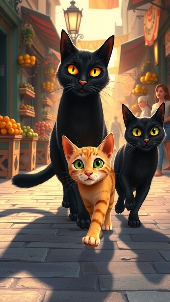Myao's Market Adventure: A Family Reunion