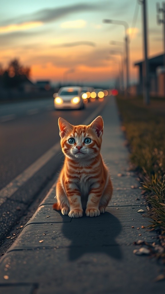 Kucing Kecil yang Menunggu Pemiliknya