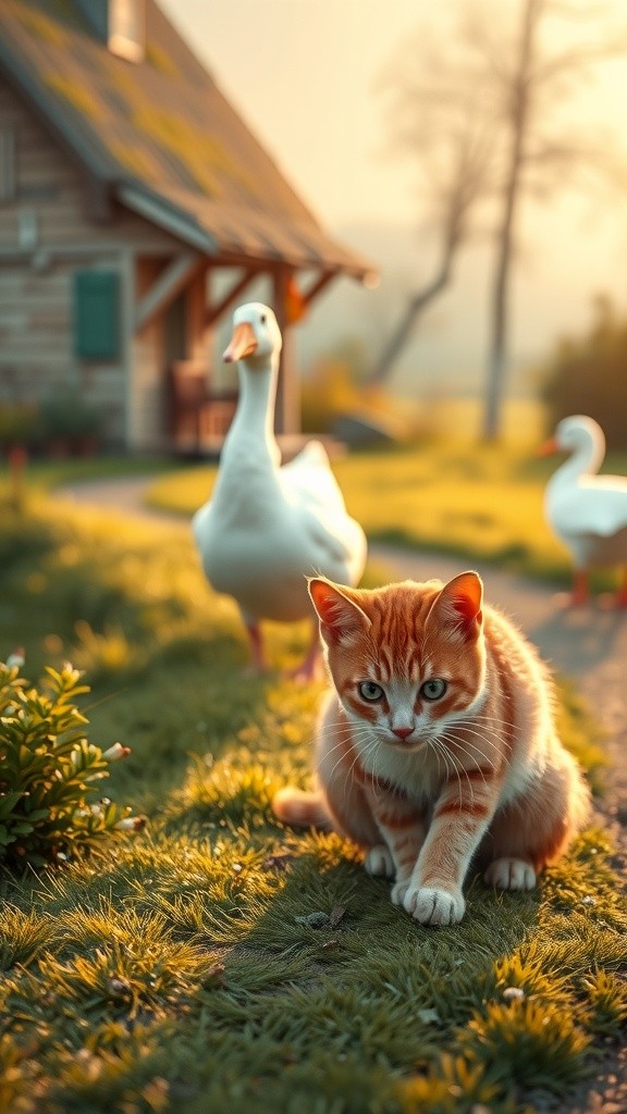Persahabatan Sejati: Antara Kucing dan Angsa