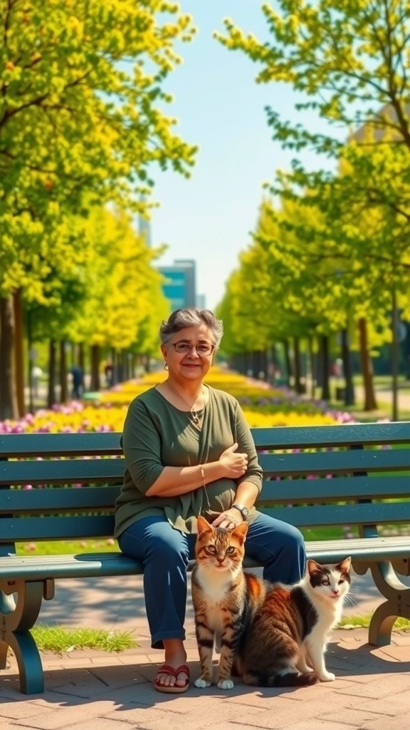 A Stray Cat Visits an Old Lady