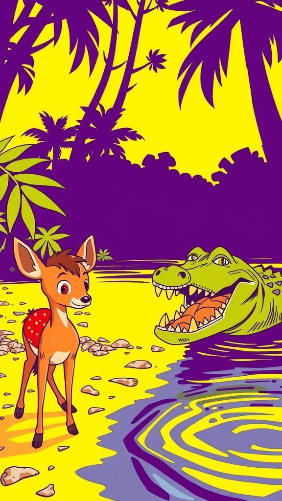 Pertarungan Pintar: Kancil vs Buaya