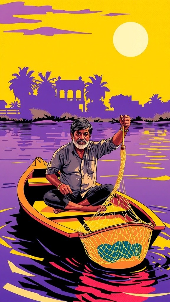 জেলের মৎস্যধারণে স্বর্ণমুদ্রার প্রদীপ