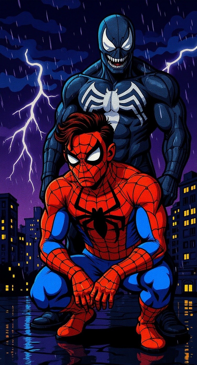 Spider-Man vs Venom: Rooftop Showdown