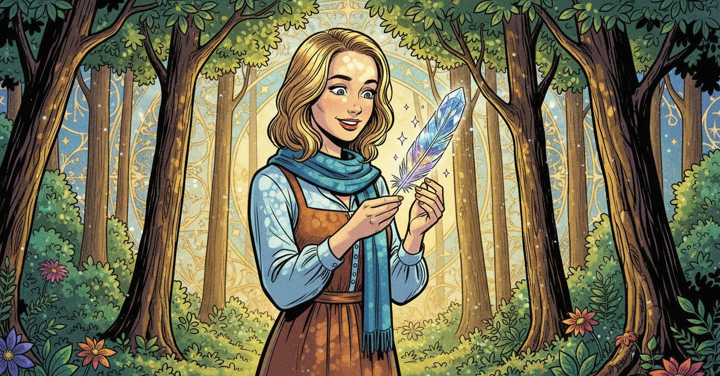 The Crystal Feather: A Tale of Kindness and Magic