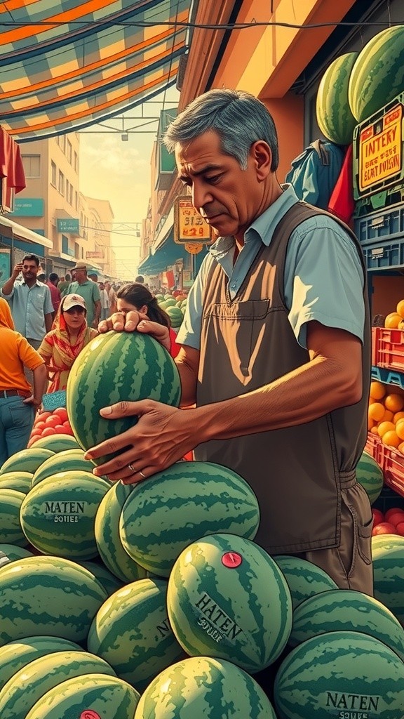 Cara Unik Penjual Semangka Arab