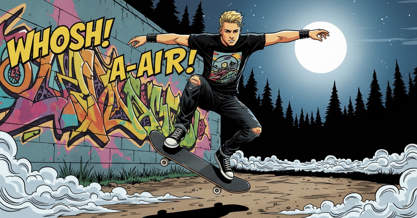 Brandon the Gothic Skateboarder: Cosmic Adventures and Cat People