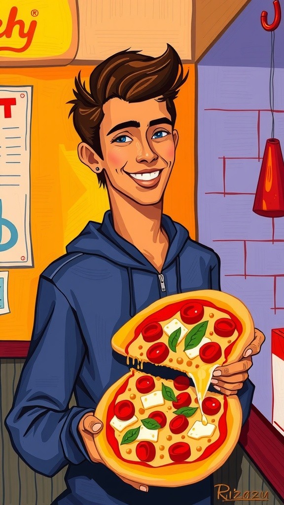 Budi dan Mahkota Pizza yang Lucu
