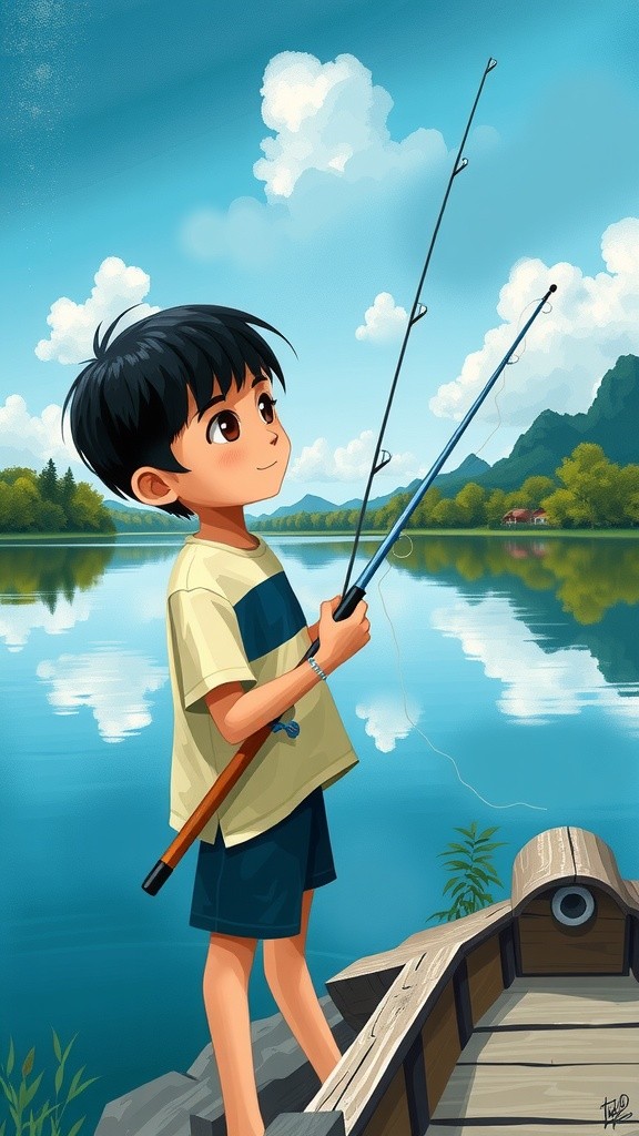 Bimo's First Fishing Adventure
