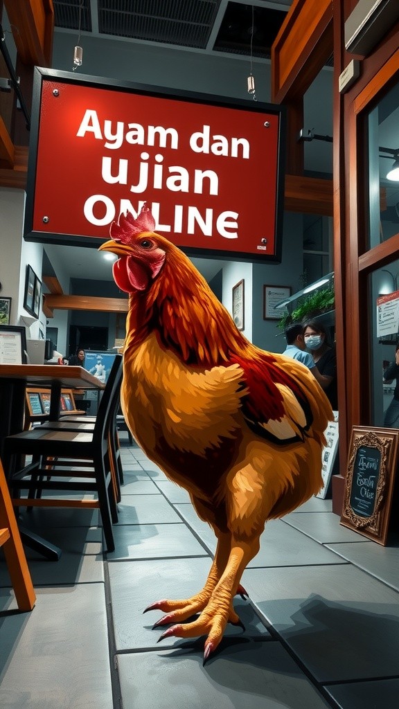 Ayam UTS di Warnet