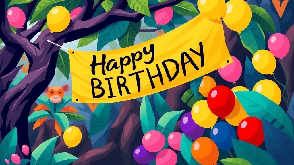जंगल जानवरों का जन्मदिन पार्टी