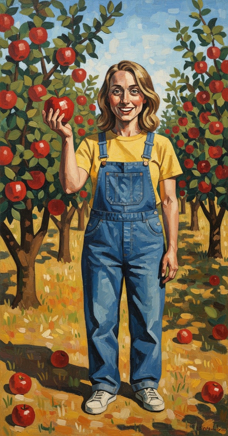 A Girl's Visit to Apple Farm: Applying for Fun