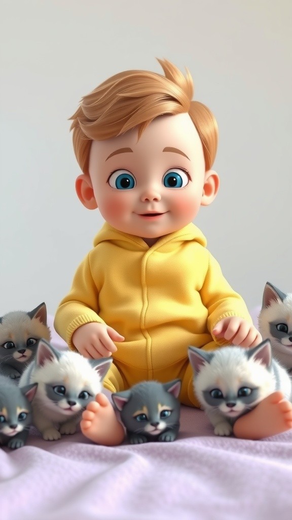 Kittens and Laughter: A Garden of Joy