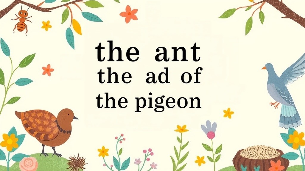 The Ant and the Pigeon: A Tale of Gratitude and Friendship