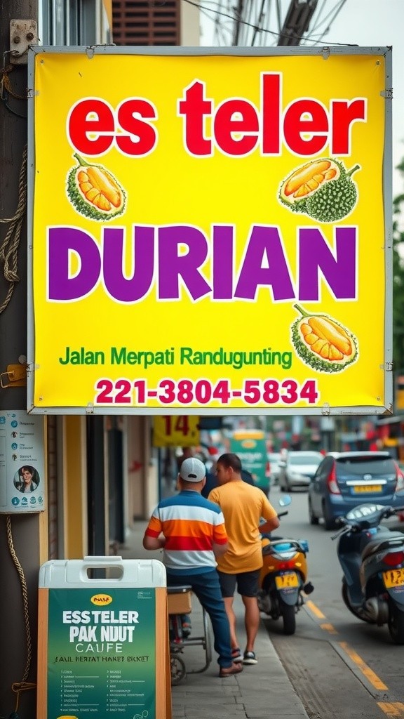 Mencoba ES TELER DURIAN PAK NDUT di Tegal!