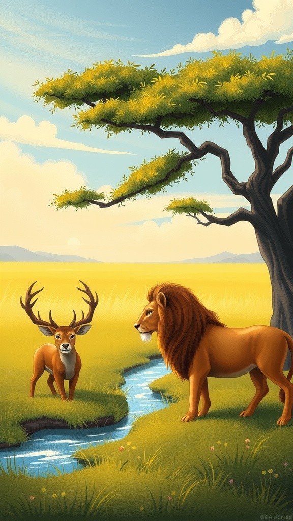 The Lion's Dilemma: A Tale of Courage and Compassion