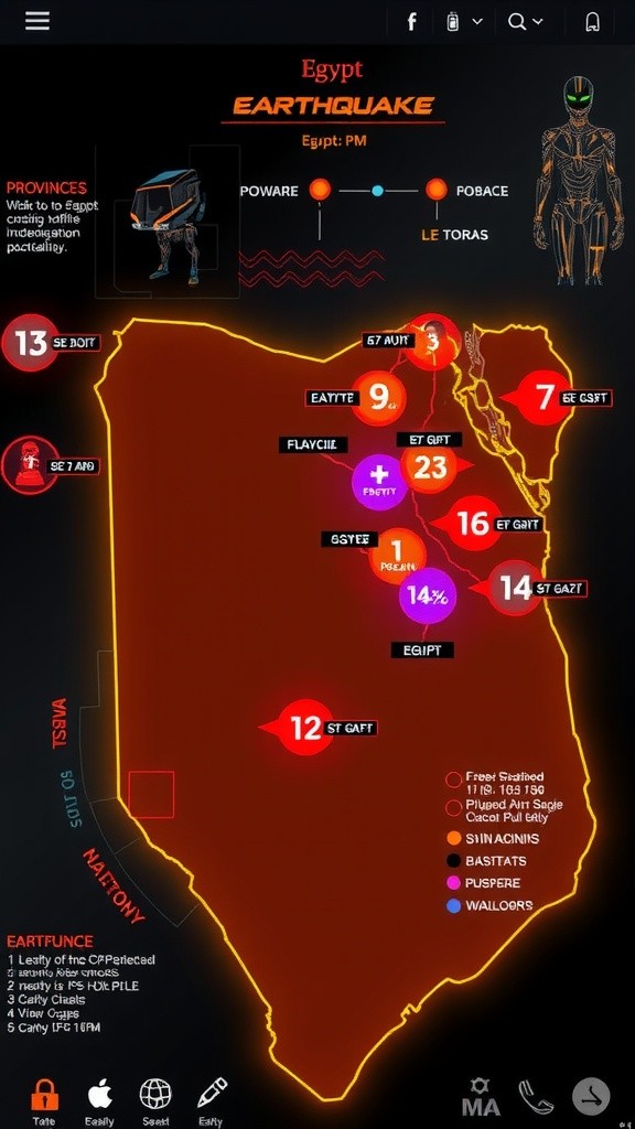 زلزال قوي يضرب مصر بقوة 6.1 ريختر من كريت