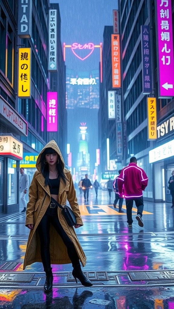 Neon Shadows: The Data Thief's Dilemma