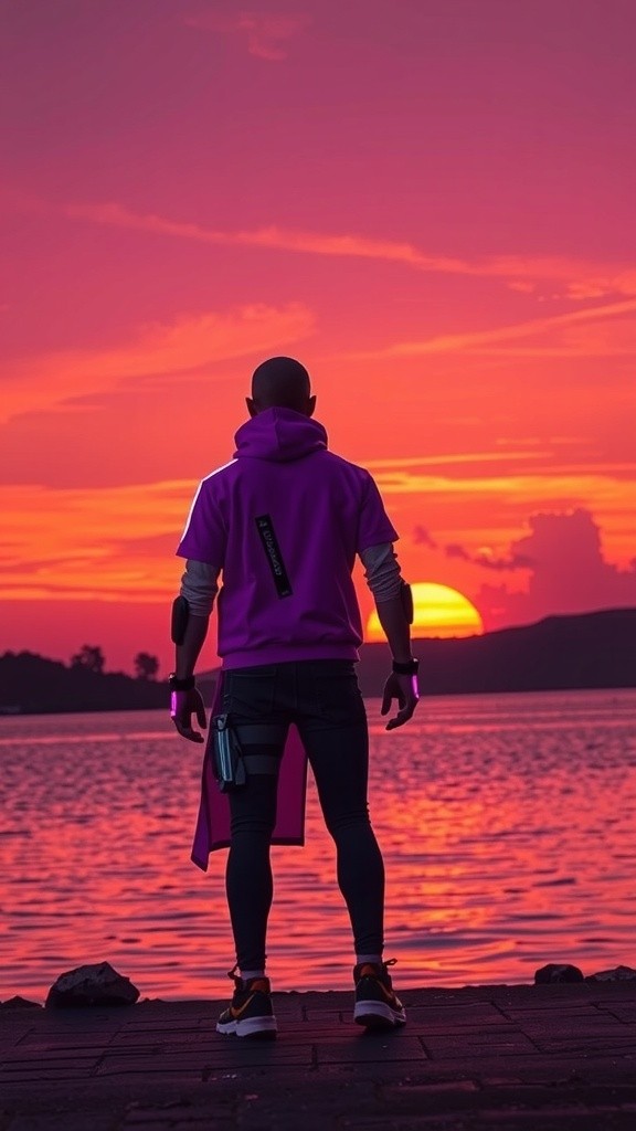 A Romantic Sunset Kiss