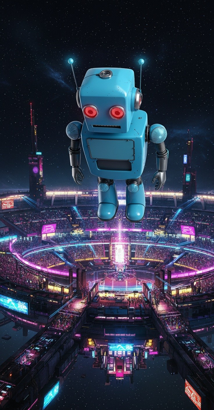 Futuristic Football Clash: Legends in a Neon Arena