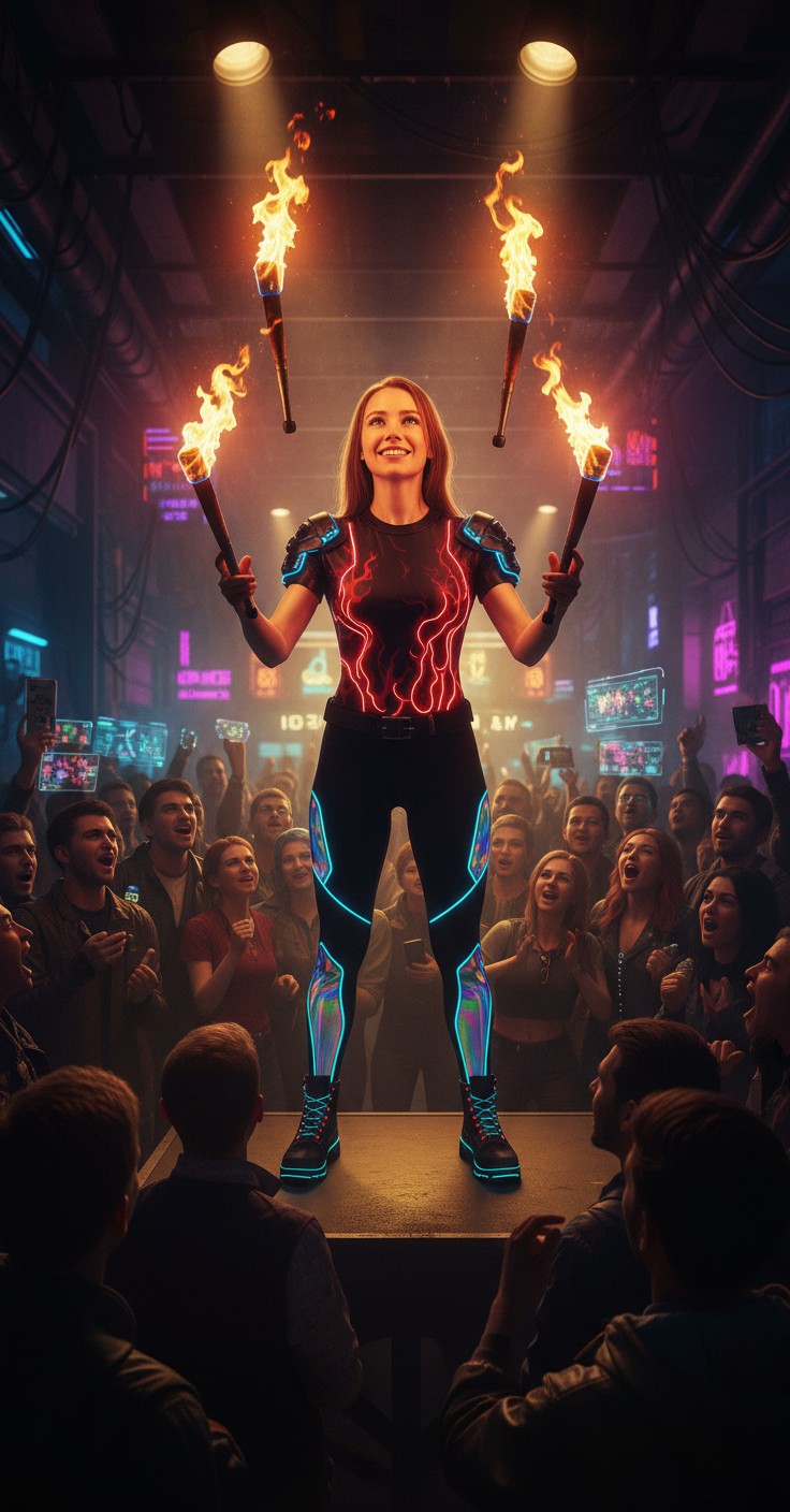 From Ashes to Art: Igniting the Night