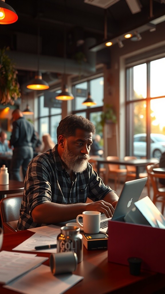 A Dedicated Father at Work