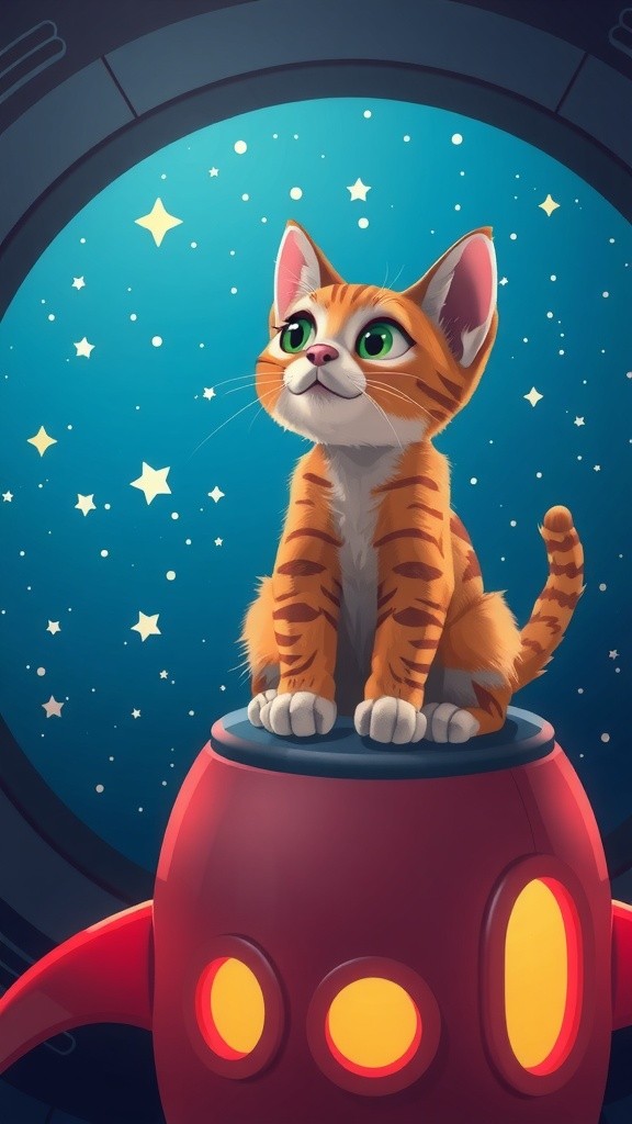 Cat's Adventure Through the 8 Planets of Our Solar System
