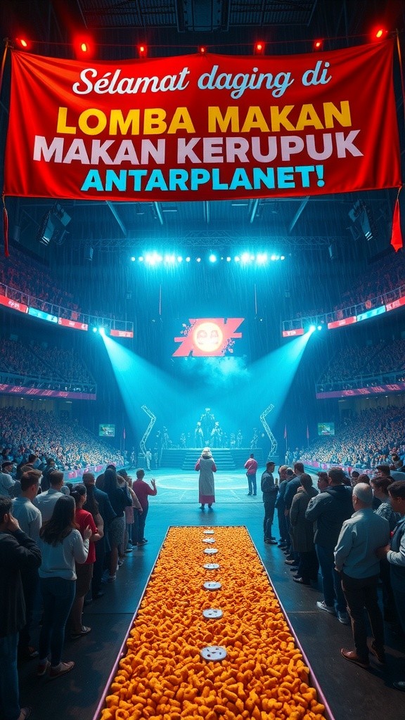 Lomba Makan Kerupuk: Udin Vs Alien Pedas!