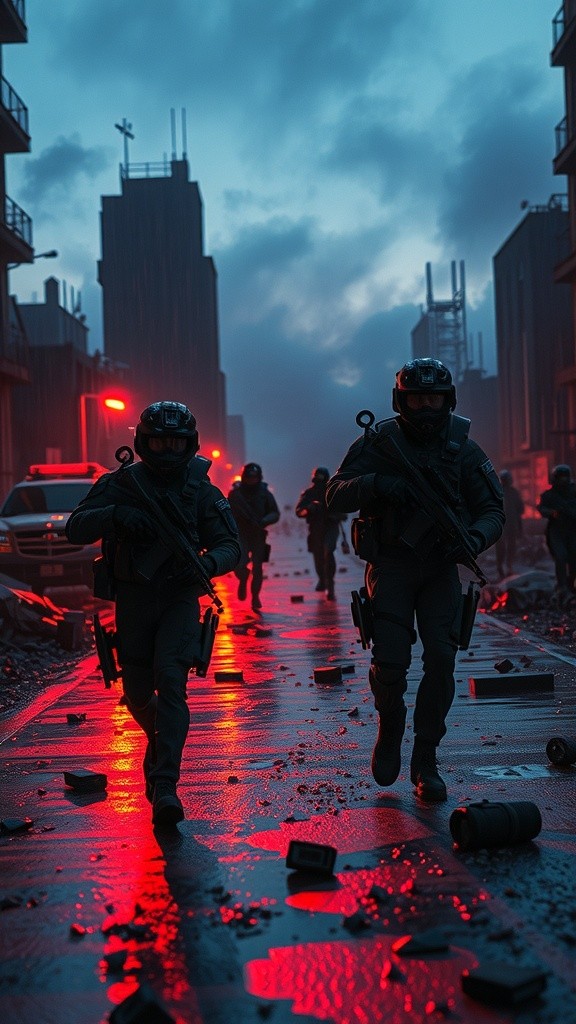 Dusk Warfare: A Futuristic Battlefield Unleashed