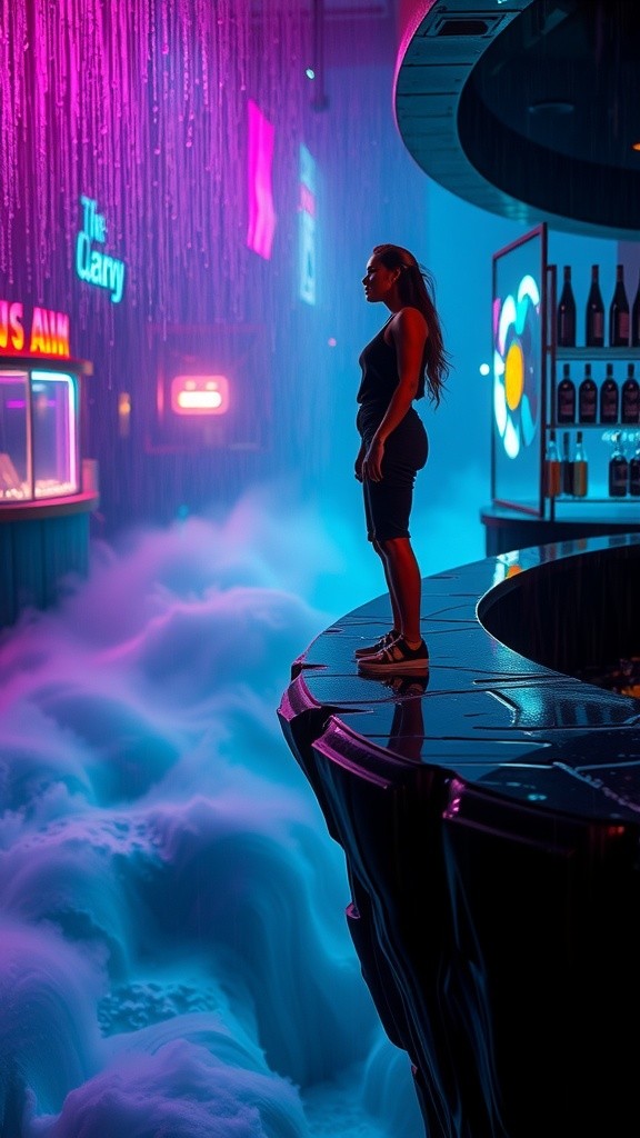 Neon Fractals: A Surreal Journey Through Overthinking and Emotional Chaos