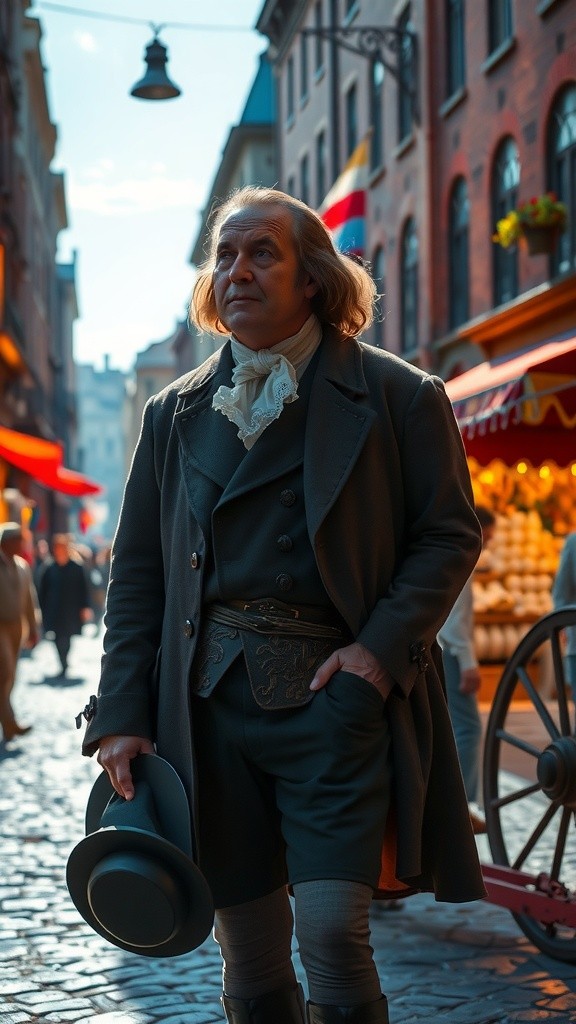 Benjamin Franklin's Awestruck Encounter with the Smartphone