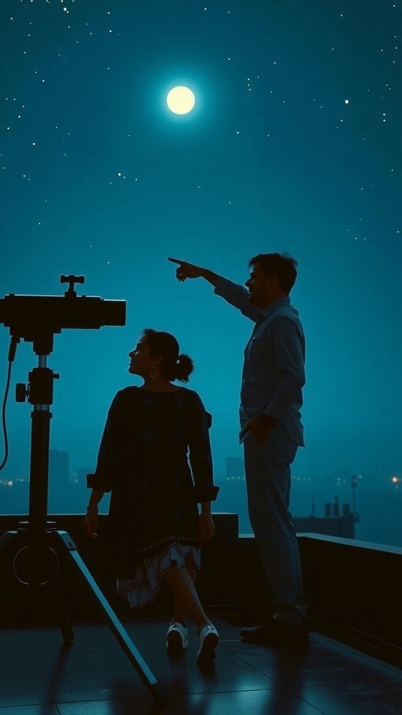 राधिका और आरव की चाँद पर यात्रा की ख्वाहिश