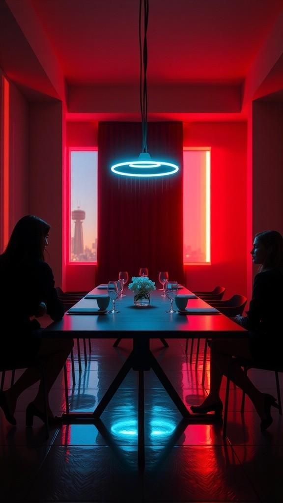 Reflective Solitude: A Modern Dining Experience