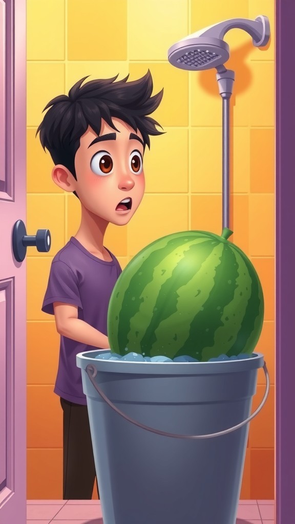 Semangka Overthinking di Kamar Mandi