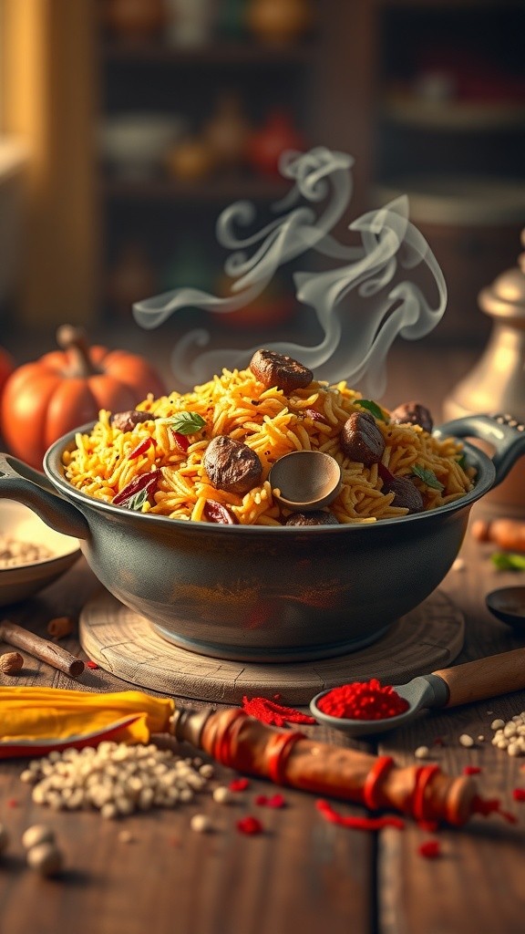 Enjoying Biryani