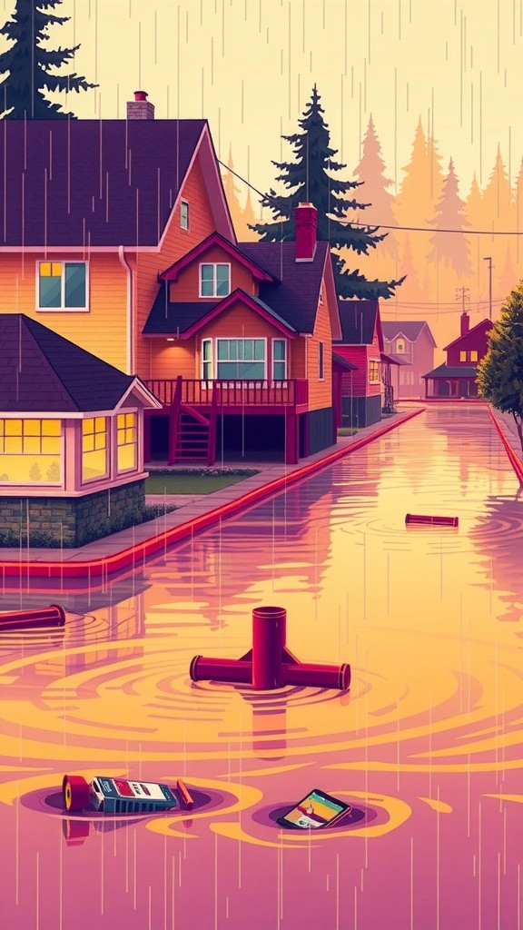 Lovely Girl in Flood
