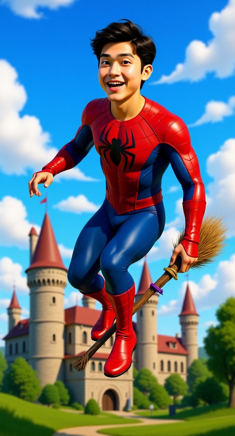 Spider-Harry: A Magical Swing Through Hogwarts!