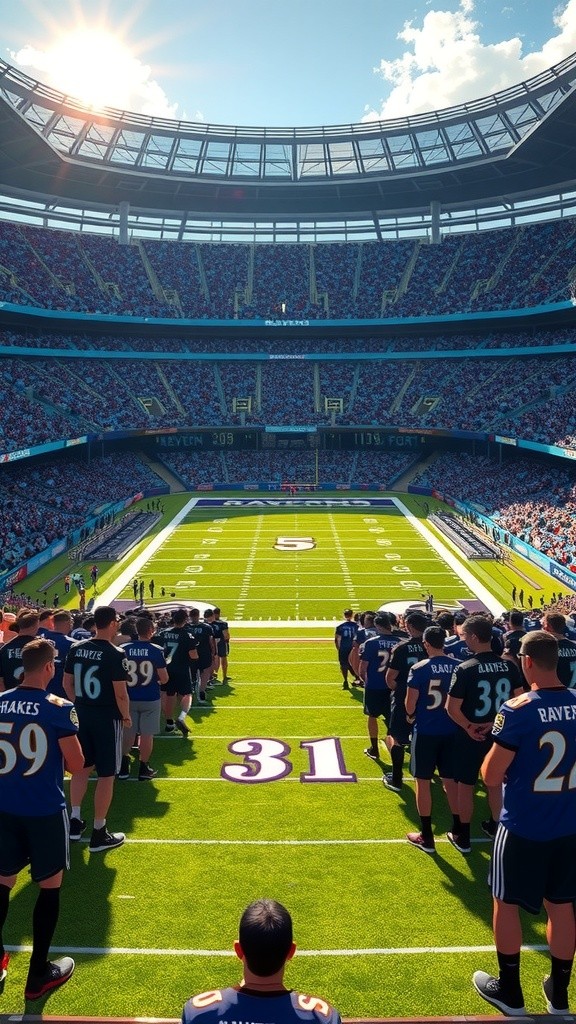 American Football Showdown on the Field