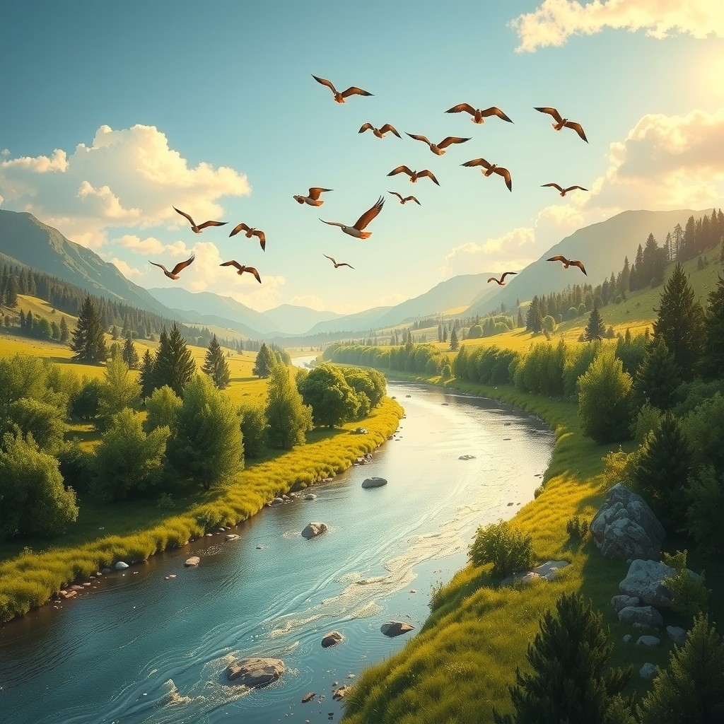 Serene Moments by the River