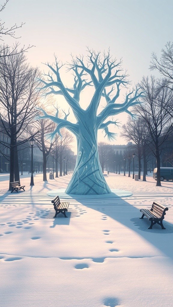 The Pigeon and the Frozen Tree