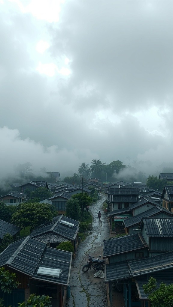 Pengibaran Bendera Merah Putih di Tengah Hujan