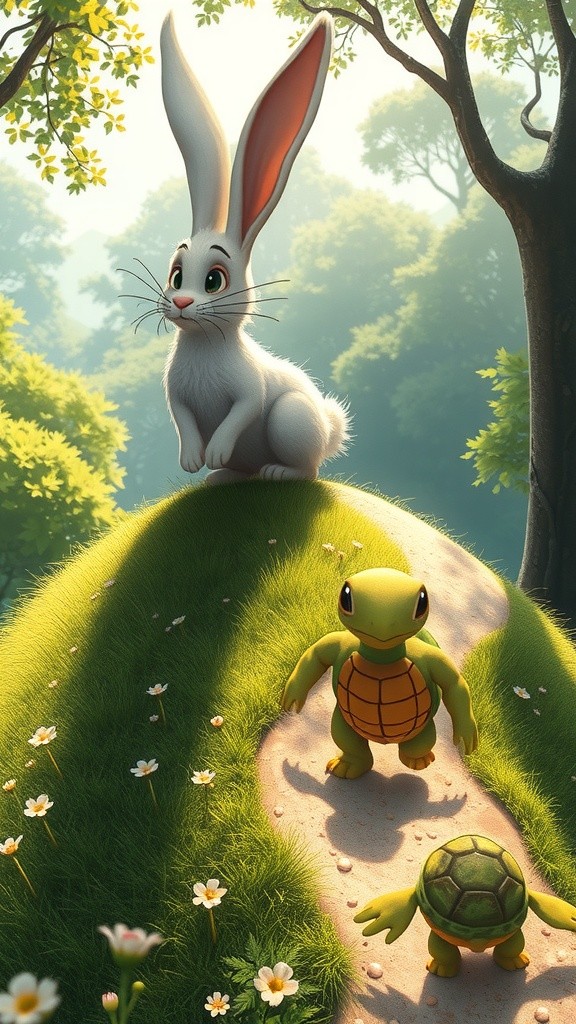 Kelinci Sombrong dan Kura-kura yang Ulet